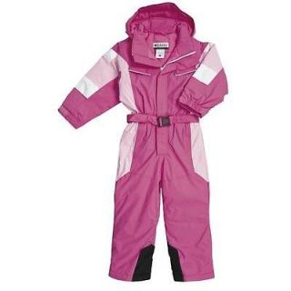new girls columbia ski jacket one piece snowsuit pink 4 5