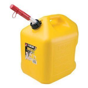 MIDWEST 8600 5 GALLON YELLOW PLASTIC EPA COMPLIANT DIESEL FUEL CAN 