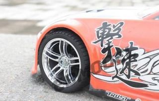   10 Racing Drift On Road Car 5 dou Spoke Plastic Wheel Rim Sil CMW0045S