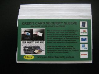 credit card security rfid sleeve protectors not available