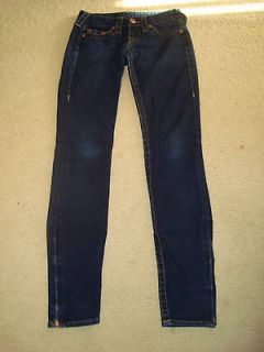 True Religion Gwen side zippers stretch skinny jeans size 24 X 32