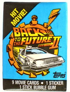 Topps BACK TO THE FUTURE II Unopened, Sealed Wax Pack (1989)