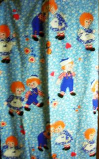 vintage collectible raggedy ann andy curtain panels 1 pair estate