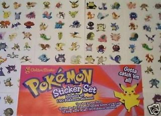 NEW PACK*216*POKEMON BIRTHDAY PARTY FAVOR STICKERS LOT