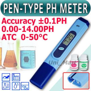 Digital Pen Type pH Meter Tester 0.00 14.00 2 Buffers Hydroponic 