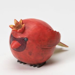 SALE Home Grown Enesco Pomegranate Cardinal Bird Animal Veggie 