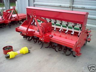 heavy duty 3 point 8 ft rotary tiller with seeder