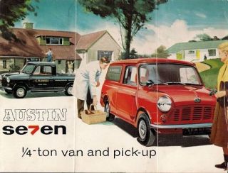 Austin Seven Mini 1/4 Ton Van & Pick Up 1960 61 UK Market Sales 
