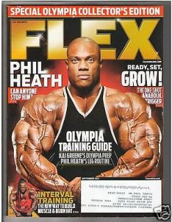 FLEX Bodybuilding Fitness Muscle Magazine Mr Olympia PHIL HEATH 9 12