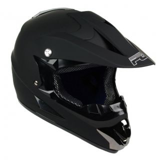   Black Motocross Dirt Bike Buggy ATV Off Road B MX DOT Helmet ~Youth L