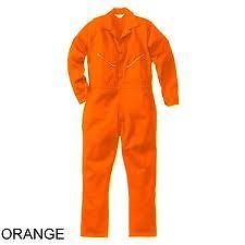 5515 Walls Mens Orange Non Insulated Cotton Twill Coverall Size 50 