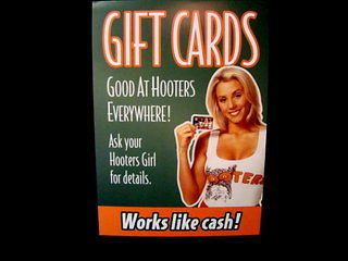 Hooters Girl in uniform Mini Poster gift card Pr Sign Halloween 