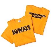 DeWALT GUARANTEED TOUGH Official T Shirt Yellow or Black Brand New