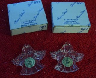 princess house crystal angel ornaments unused 837 made in