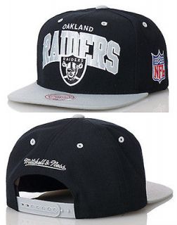 Oakland Raiders Team Arch Snapback Hat by Mitchell & Ness Cap