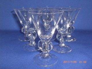 Scandinavian Skruf Swedish Gulli Pattern Lobe Crystal Liquers