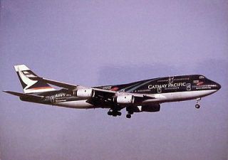 CATHAY PACIFIC AIRWAYS ASIAS WORLD CITY COL. BOEING B747 POST CARD