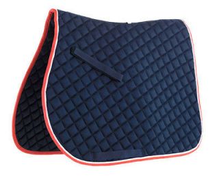 roma two tone quilted ap saddle pad 