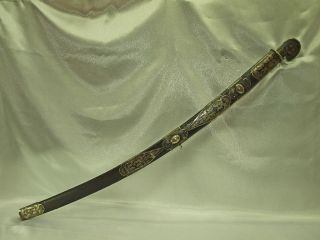 antique original russian silver niello shashka sword from turkey time