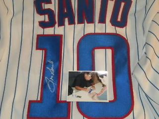 ron santo chicago cubs signed jersey w picture time left