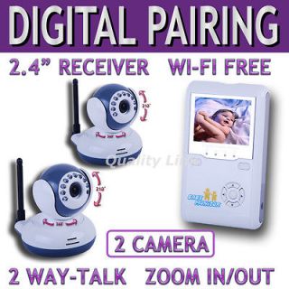 wireless digital baby monitor video talk 2 cameras