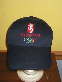 2008 Beijing Olympics Black Velcro Snapback Hat Summer Olympics