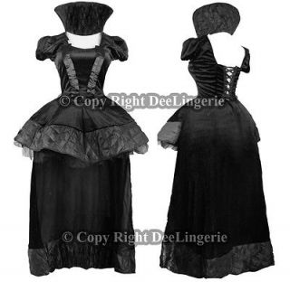 halloween black evil queen costume with matching crown