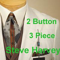 58R Suit STEVE HARVEY 2 Button Coordinated 3 Piece Mens Suits 58 