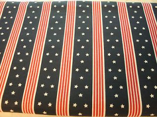 Yd Patriotic 4th of July Quilt Fabric Stars and Stripes Red White 