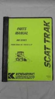 Original Scat Trak 800 Series Skid Steer Parts Manual no. 8990054 002