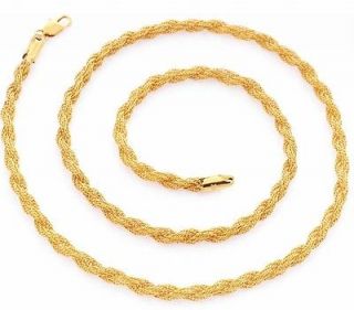 24 Inches 15g 18K Solid Yellow Gold Filled Necklace Mens Chain C15