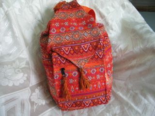   Woven Backpack Handbag Shoulder Washable Orange Purse Anter Druze M12