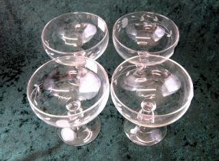 Outstanding Princess House Set of 4 Crystal Dessert Cup Bowls Made in 