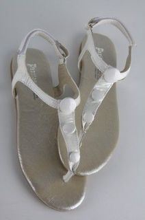 pazitos white velcro sandals girls child 3237