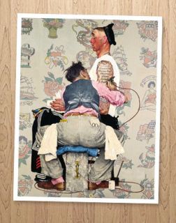 8x11 Norman Rockwell Tattoo Vintage Poster Print Sailor Jerry Ed Hardy 