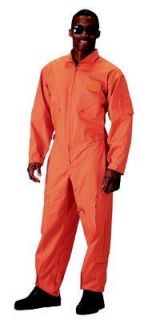 orange air force style flightsuit jumpsuit coveralls lg