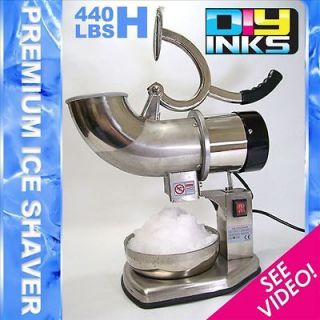   Steel Ice Shaver Maker Snow Cone Machine Sno Shaved Icee Electric