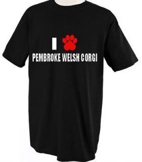 PEMBROKE WELSH CORGI DOG DOGS LOVE PET PAW T SHIRT TEE SHIRT