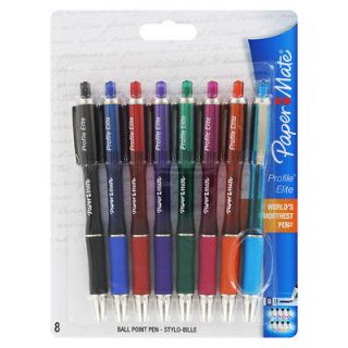   Profile Elite Retractable Ballpoint Pens, Assorted Inks, Bold Point