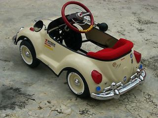 Vintage Bug Pedal Car Refurbished Original BEIGE VW Bug Pedal Car