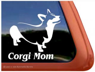 CORGI MOM ~High Quality Pembroke Welsh Corgi Dog Auto Vinyl Window 