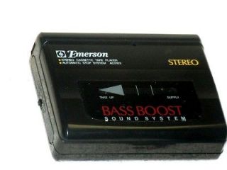 Cool Black Emerson Stereo Cassette Player+ Bass Boost System 