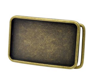 Bronze Rectangle Belt Buckle Blank   Add your Own Design   Custom DIY