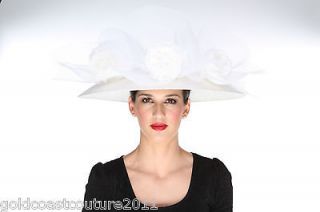 NWT AUTH PHILIP TREACY SPRING/SUMMER 2012 LADIES MELBOURNE CUP WHITE 