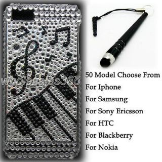 Piano Key Bling Crystal Diamond Rhinestone Case Cover For Samsung Cell 