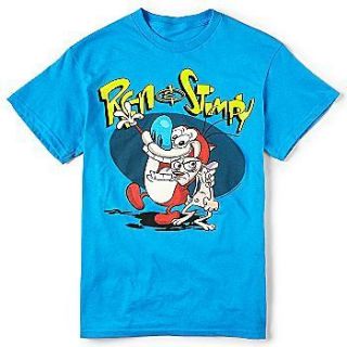 ren and stimpy turquoise logo t shirt new more options