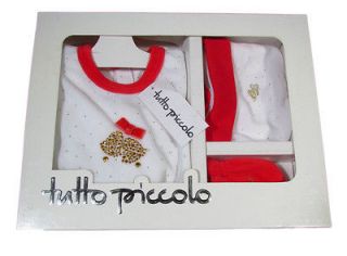 TUTTO PICCOLO First Christmas set romper suit+gloves+hat baby (white 