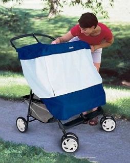 NIB Kiddopotamus Baby Shade Stroller Cover For Double Strollers