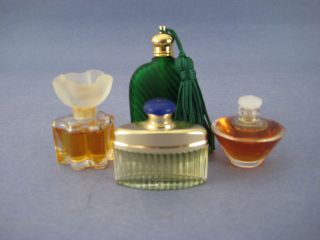 lot 4 miniature perfume bottles tuscany oscar de la renta