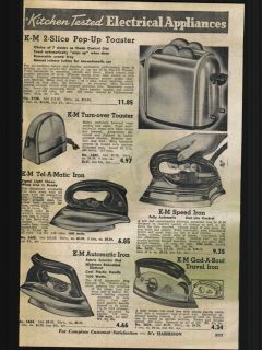 1948 ad k m knapp monarch electric toaster turn over